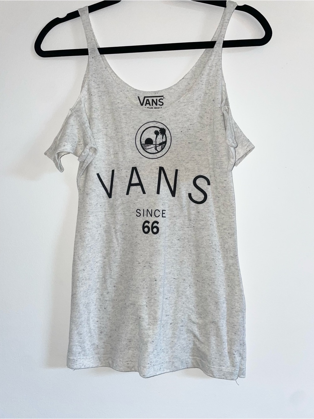 Vans "Since 66" Cold-Shoulder Graphic Tee Tank Top